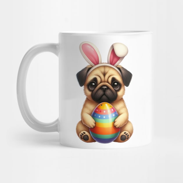 Easter Pug Dog by Chromatic Fusion Studio